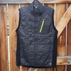 Smartwool gray & black puffer vest mens sz large